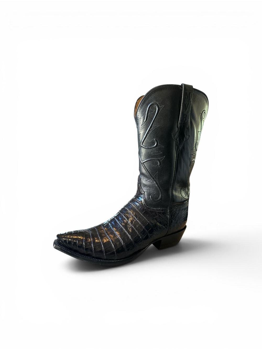 Lucchese Classics Custom Caiman Zip Cowboy Boots Men’s 11D Black w Box Bags - Picture 9 of 15